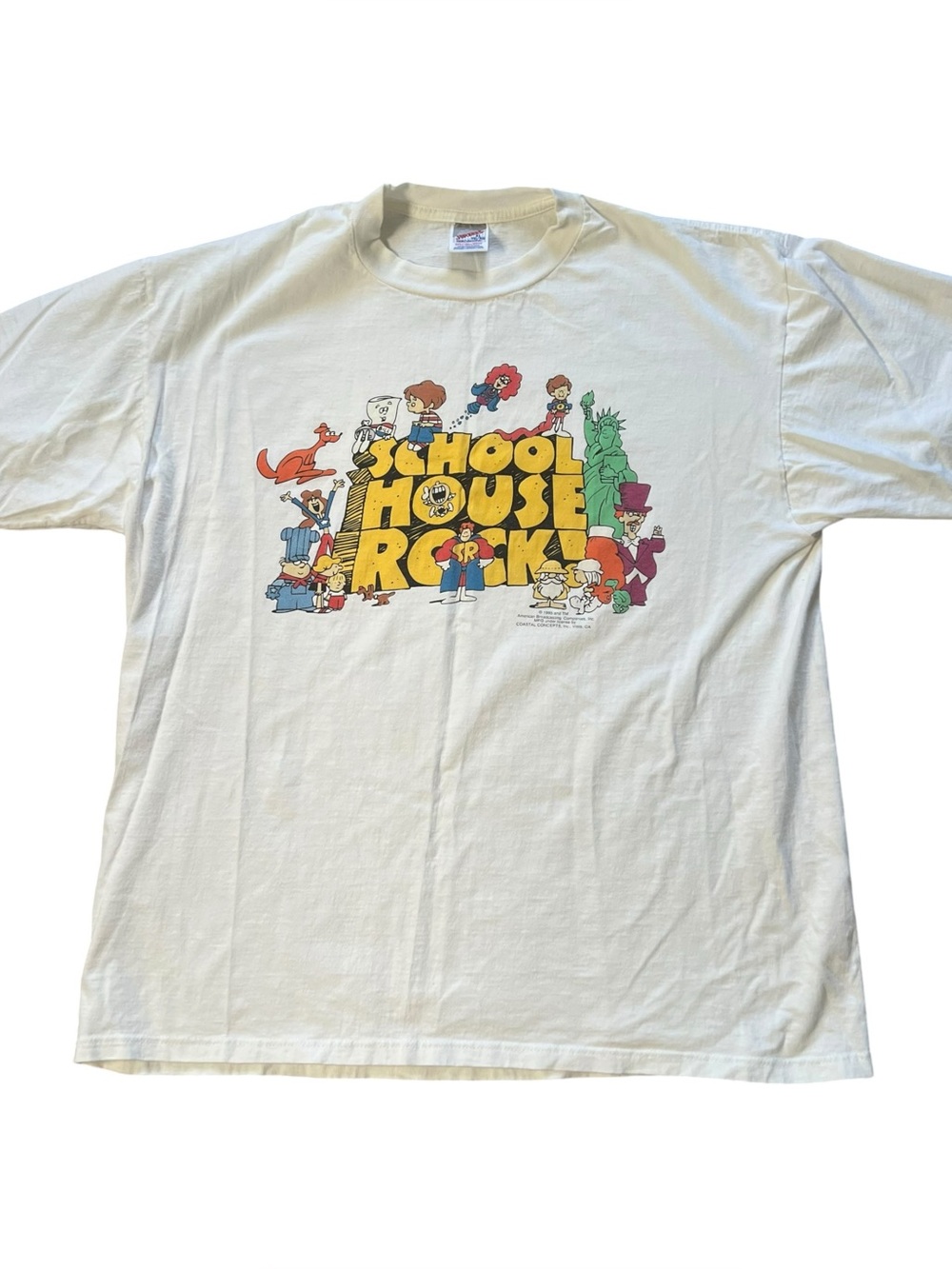 Vintage 1995 Schoolhouse Rock T Shirt Men’s XL Jerzees USA Cartoon Graphic Tee